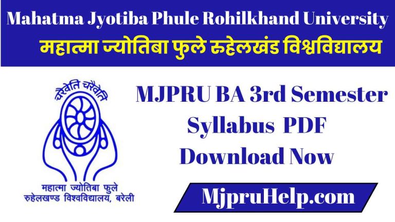 MJPRU Ba 3rd Semester Syllabus PDF Download