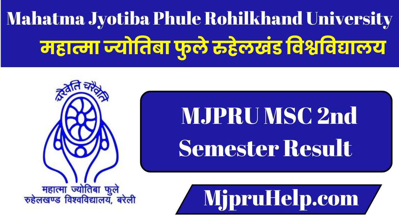 Mjpru MSC 2nd Semester Result 2025